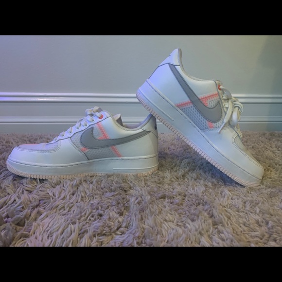 transparent white gray air force 1